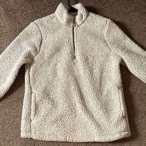 Women’s Quarter Zip Faux Sherpa Pullover Hoodie